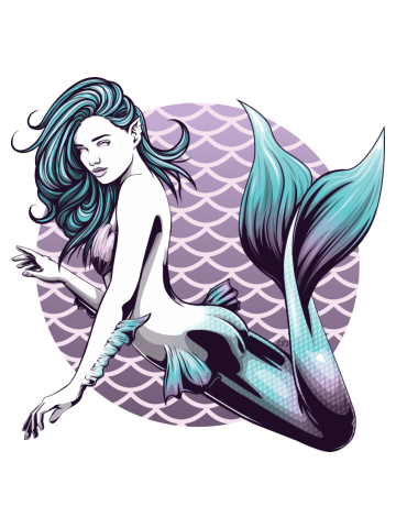 Scales and Pearls - Teal to Purple