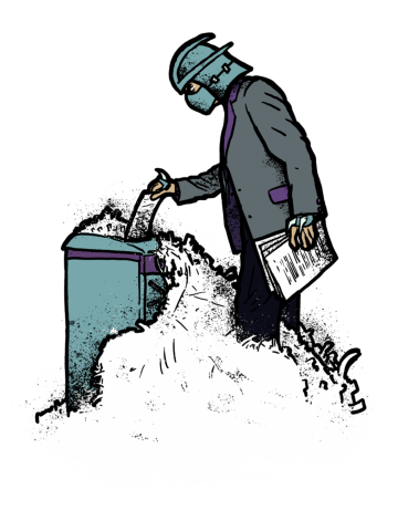 Shredder at work