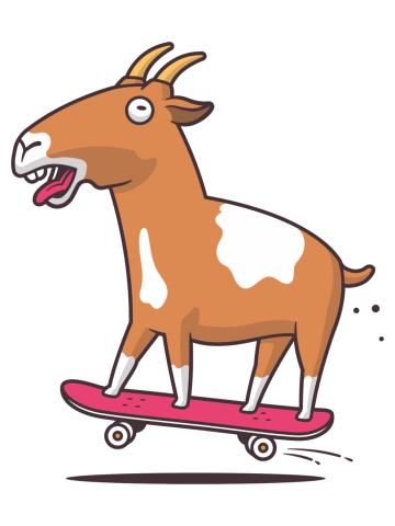 Skating Goat
