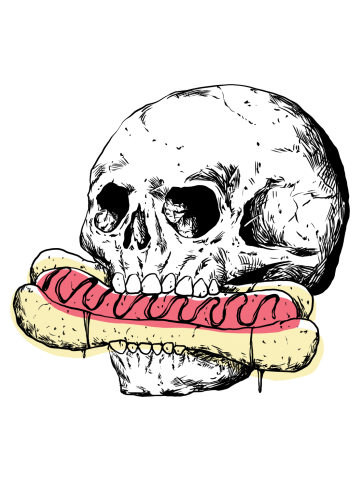 Skull Hot Dog