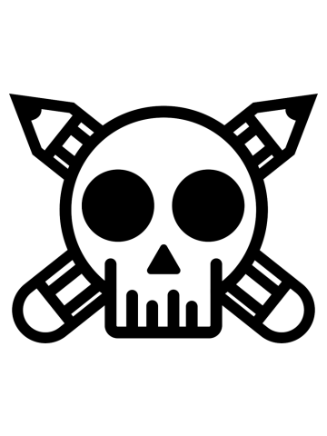 Skull and Cross Pencils