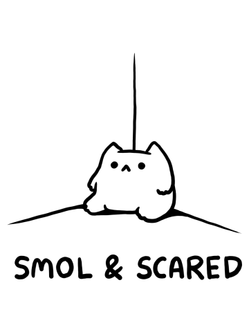 Smol cat in the corner