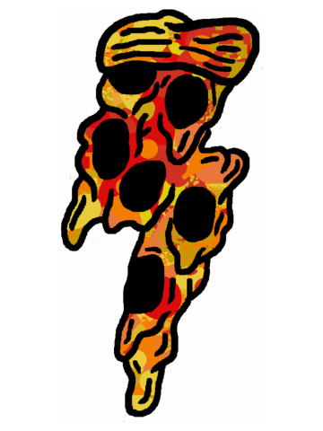 Splatter lightning bolt