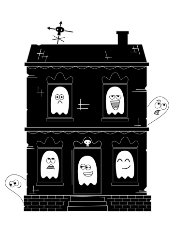 Spooky Cute Ghost Haunted House