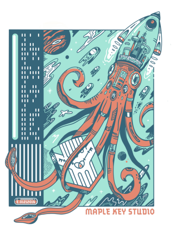 Squid Ship-Maple Key Studio
