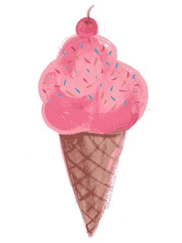 Strawberry Ice Cream with Sprinkles