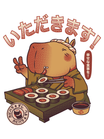 Sushi Chef Cute Capybara
