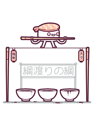 Sushi tightrope