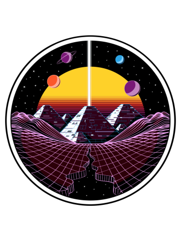 Synthwave Egyptian Pyramids