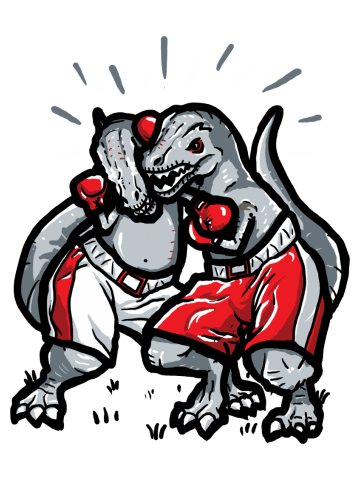 T-rex's trying to box