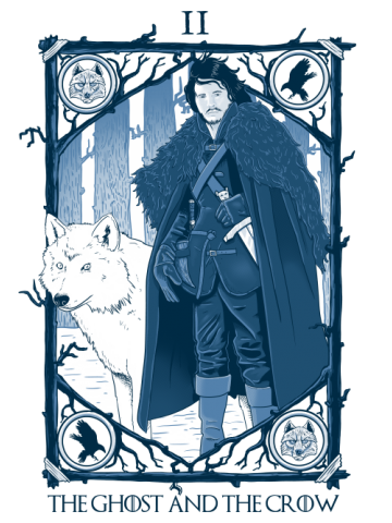 The Ghost and the Crow Tarot Card