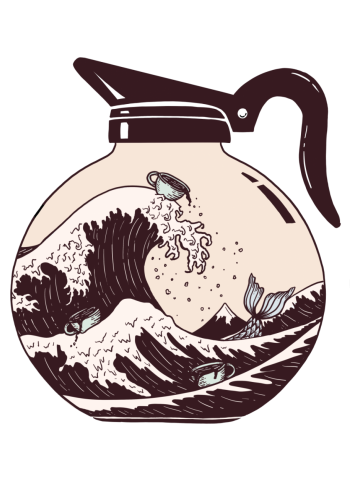 The Great Coffee Off Kanagawa (Color Variant)