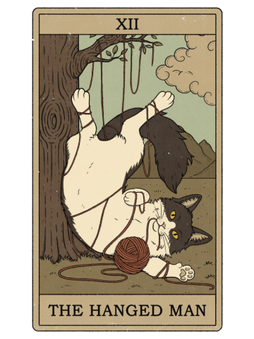 The Hanged Man - Cats Tarot