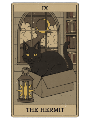 The Hermit - Cats Tarot