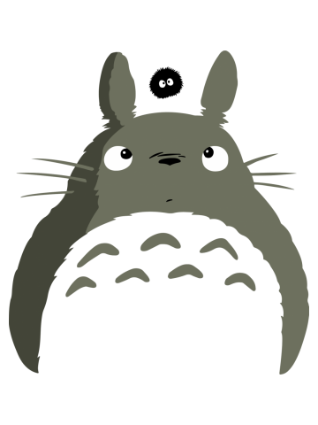 Totoro with Dust Bunny
