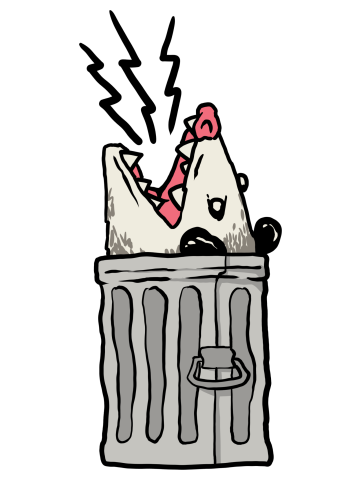 Trash can opossum