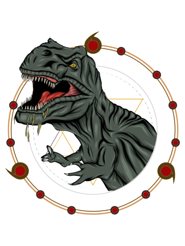 Tyrannosaurus vector logo. illustration design template for apparel and merchandise.