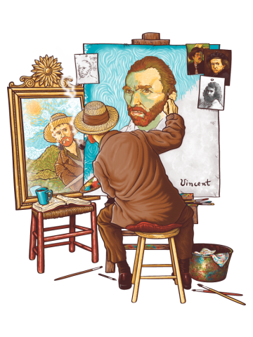 Van Gogh Triple Self Portrait