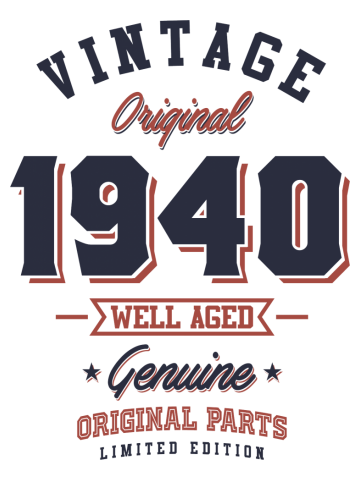 Vintage 1940 Born in 1940 Retro Birthday Gift