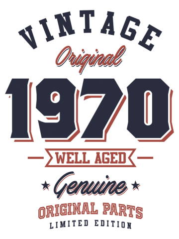 Vintage 1970 Born in 1970 Retro Birthday Gift