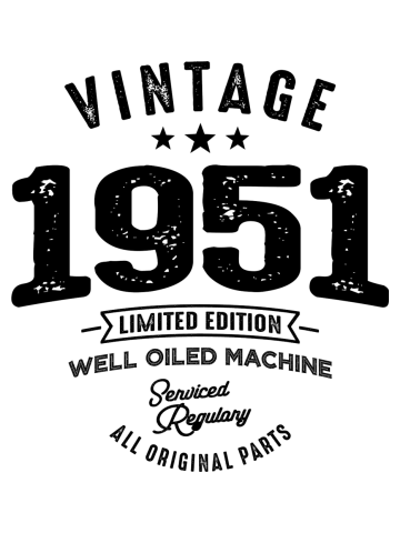 Vintage Born in 1951 - 71st Birthday Retro Classic