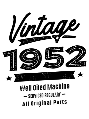 Vintage Born in 1952 - 70th Birthday Retro Classic