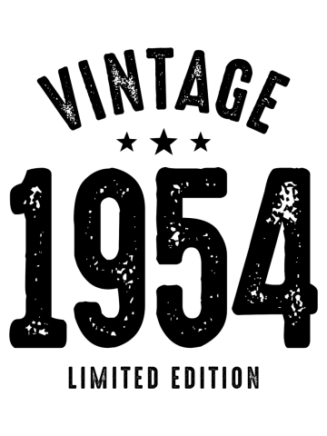Vintage Born in 1954 - 68th Birthday Retro Classic