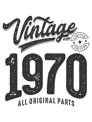 Vintage Born in 1970 - 52nd Birthday Retro Classic