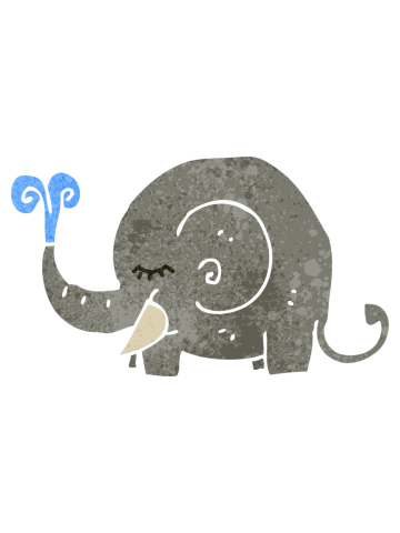 Water Elephant Grey Pet Funny Happy Sarcastic Cute Inspirational Spiritual Animal Birthday Gift