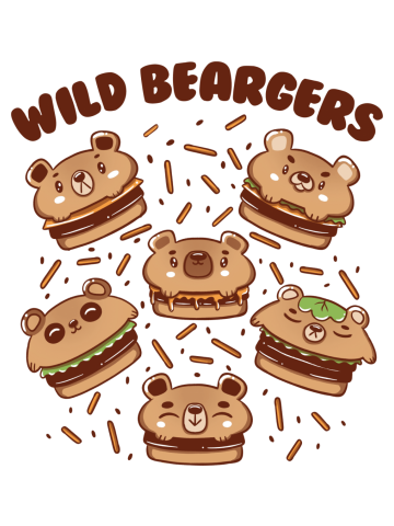 Wild Beargers Cheeseburger Bear