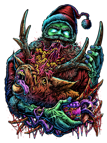 Winya no. 172-2 Zombie Santa Eating Poor Reindeer