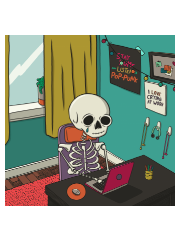 Work From Home Skeleton