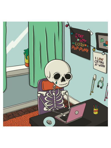 Work From Home Skeleton
