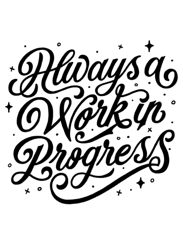 Work in progress (black text option)