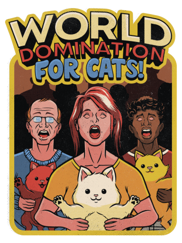 World Domination For Cats Vintage Hypnotized