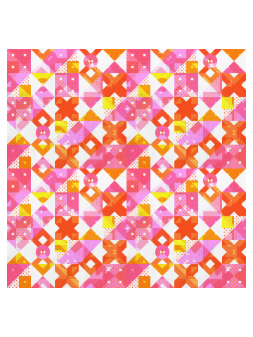 X Square Bubblegum Geometric Pattern