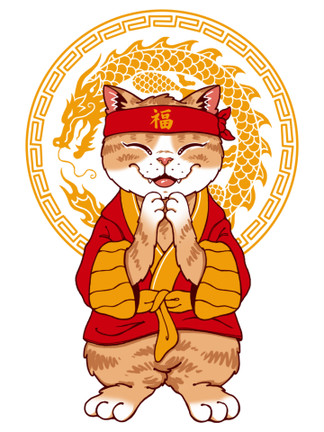 Year of the Dragon Lucky Meowster