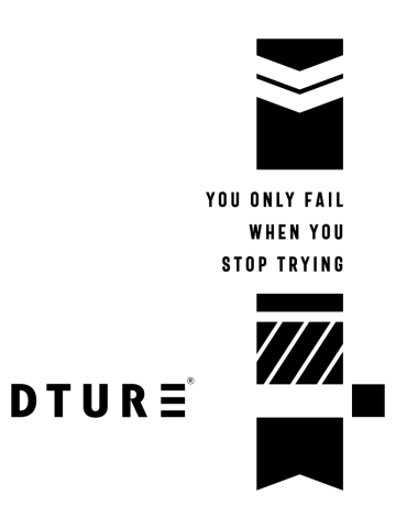 You Only Fail When You Stop Trying - Motivational Slogan