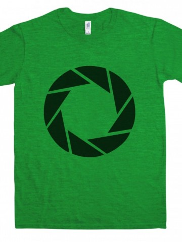 Tricou Aperture Science Logo  Portal | Imprimat pe tricou [type: mockup-Tricou clasic baieti-verde; ]