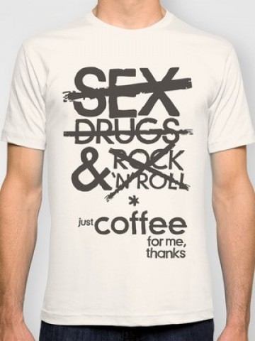 Tricou  Just coffe for me | Detaliu imprimeu [type:mockup-Tricou clasic baieti-alb;]
