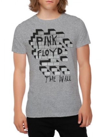 Tricou Pink Floyd  Missing bricks in the wall | Detaliu imprimeu [type: mockup-Tricou clasic;]
