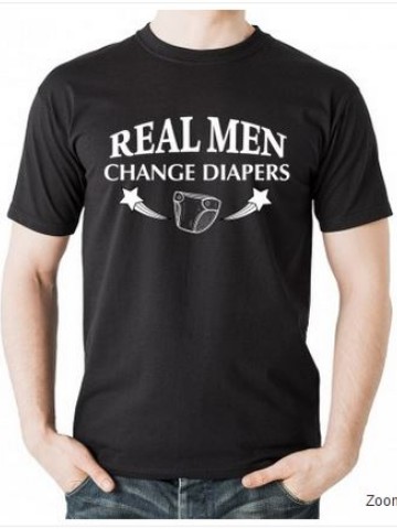 Tricou Real man change diapers | Imprimat pe tricou [type: mockup-Tricou clasic; ]
