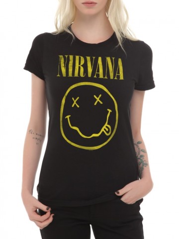 Nirvana [mockup-Tricou clasic fete-negru]